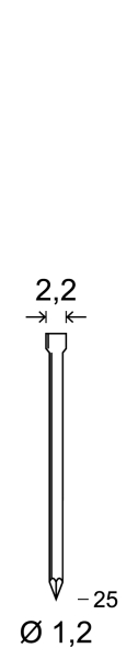 Minibrads J-25 galv. Blis. 120