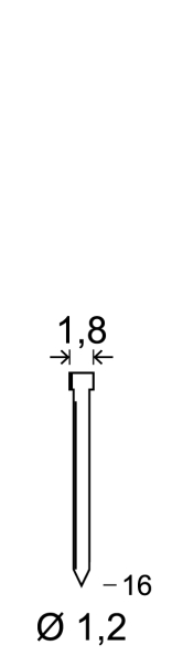 Minibrads JM-16 mm galv.