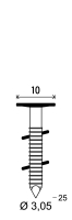 Coils 3,05 x 25 ring INOX