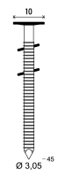 Coils 3,05 x 45 ring HDG