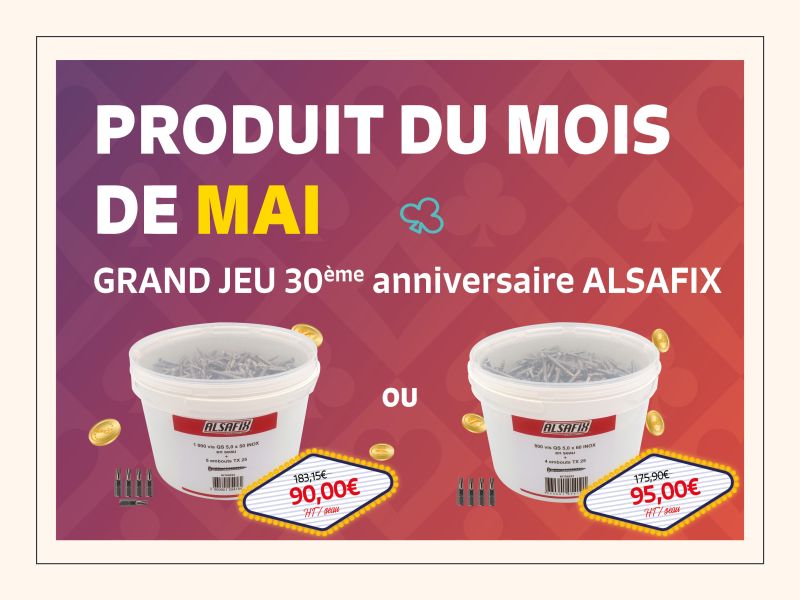 Produit du mois de MAI / Grand jeu 30ème anniversaire