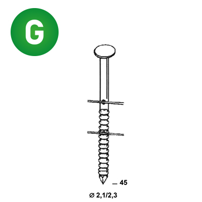 Coils 21/23 x 45 annelées galv