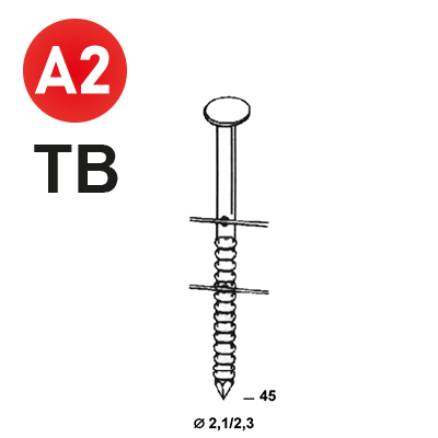 Coils 21/23 x 45 ring INOX TB