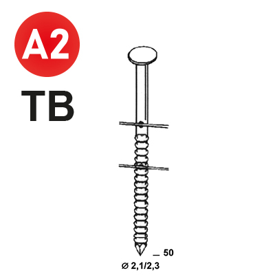 Coils 21/23 x 50 ring INOX TB