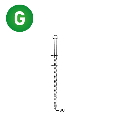 Coils 31/34 x 90 ring galv.