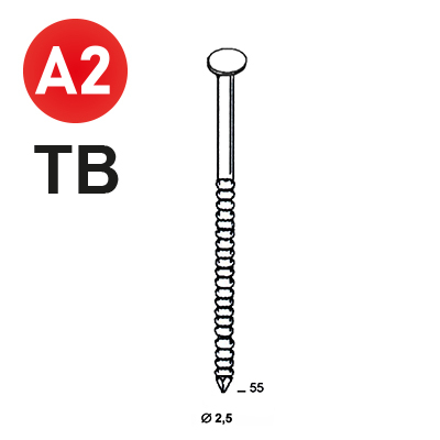 Coils S 23/25x55 an. inoxA2 TB