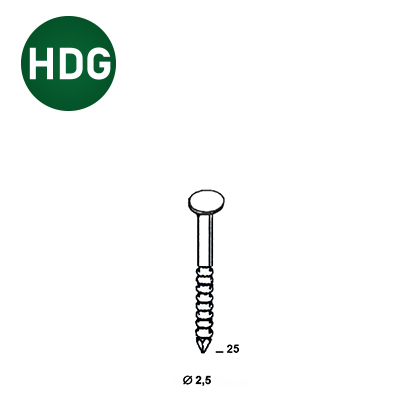 Coils S 25x25 annelé galva HDG