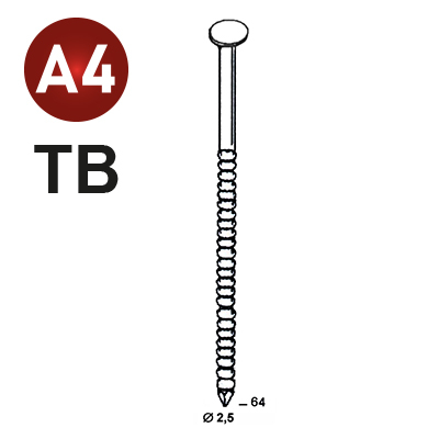 Coils S 25x64 ann. inox A4 TB