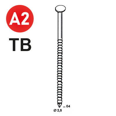 Coils S 25x64 ann. inox A2 TB