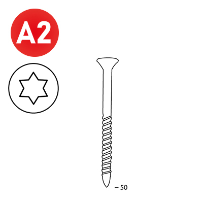 Scrail 28/32 x 50 INOX TX