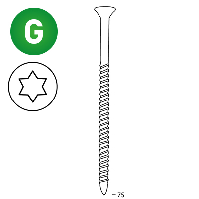 Scrail 28/32 x 75 galv. TX