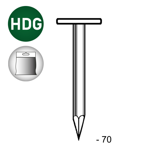 TEL lisse HDG 3,1x70 - 1 kg