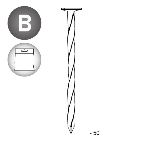 TP Vierkant CT 2,5x50 - 1 kg