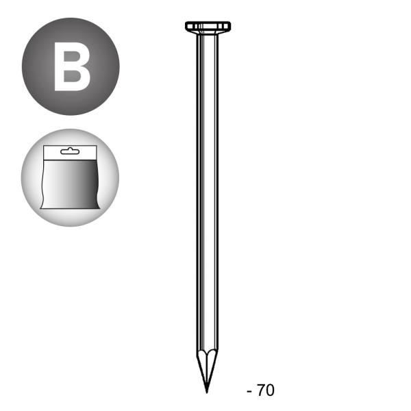 TP smooth 3,1x70 - 1 kg