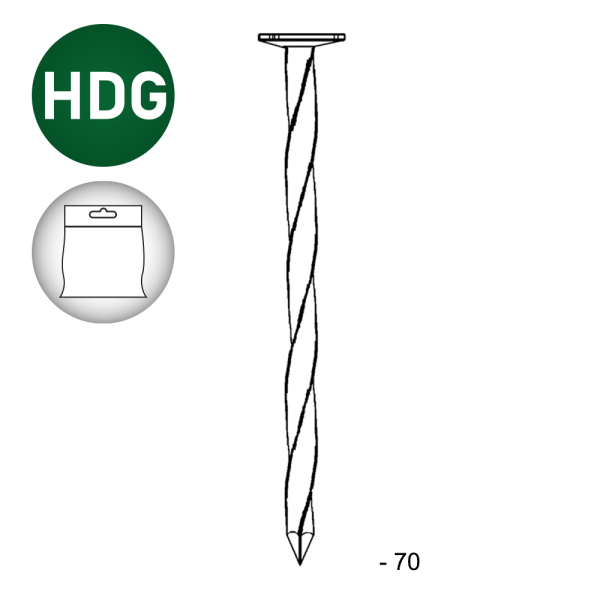 TP SquareTwd HDG 3,1x70 - 1 kg