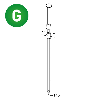 Ptes 20° 46x145 lisse galva