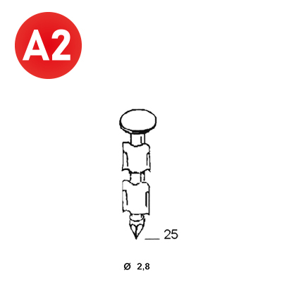 Ptes JDB 25° 28x25 ann. INOX