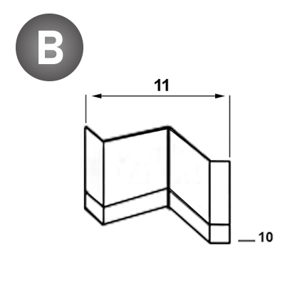 Klammer cadres 11 - 10 mm