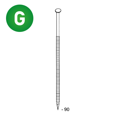 Ptes 34° 31x90 annelées galva