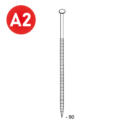 Ptes 34° 31x90 annelé INOX