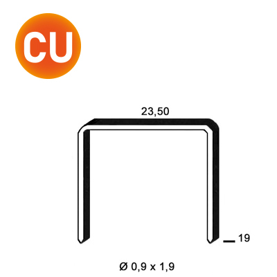 Staples JK590-19 mm copper