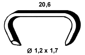 Agrafes HR-18 galva