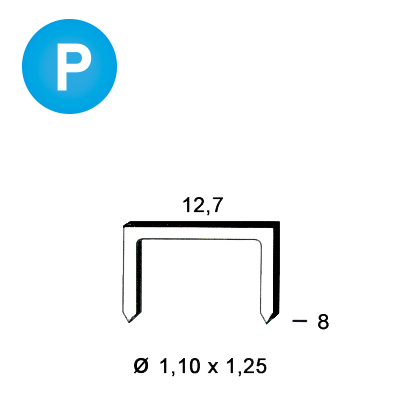 Staples polymer 81P-08 mm