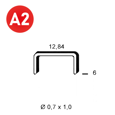 Agrafes A-06 INOX A2 (304)