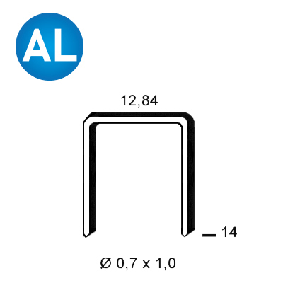 Agrafes A-14 aluminium