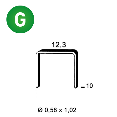 Agrafes AD-10 mm