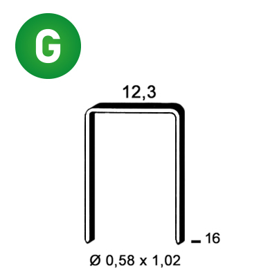 Agrafes AD-16 mm