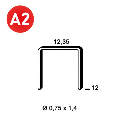 Staples AK-12 INOX A2