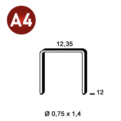 Staples AK-12 INOX A4