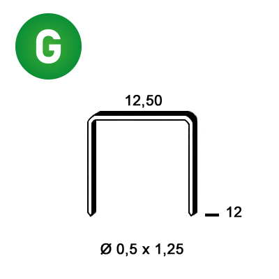 Staples D-12 galv.