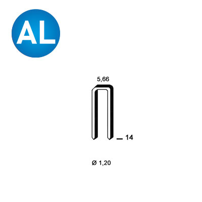 Staple E-14 aluminium