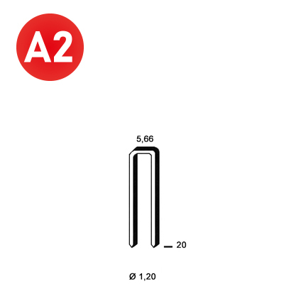 Agrafes E-20 INOX A2