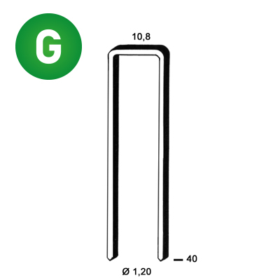 Agrafes GB-40 galva résinées