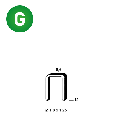 Staples H-12 galv.