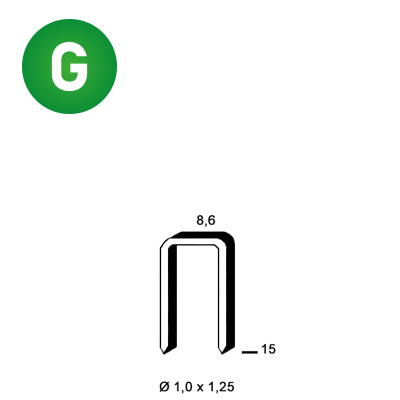 Agrafes H-15 galva