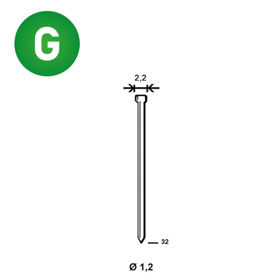 Minibrads J-32 galva