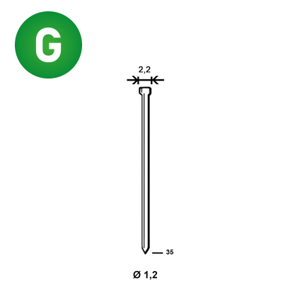 Minibrads J-35 galva