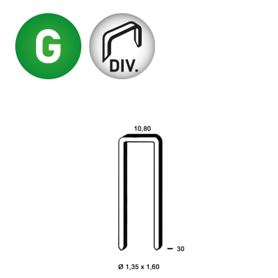 Staples L-30 diverg. galv.