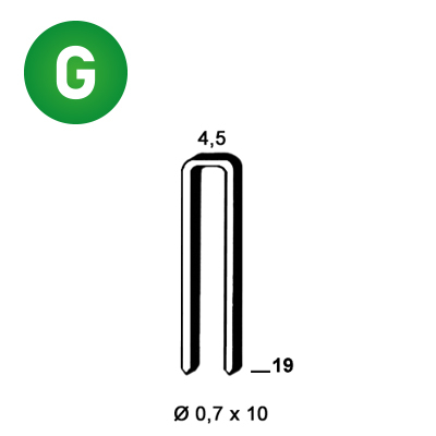 Agrafes O-19 galva