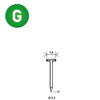 Nägel T-25 béton