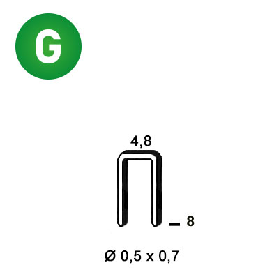 Agrafes U-08 galva
