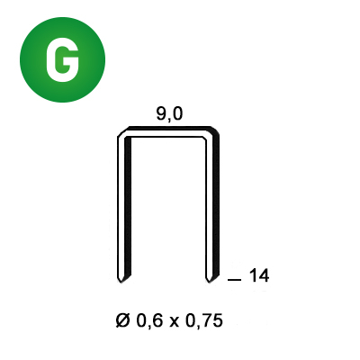 Staples V-14 galv.