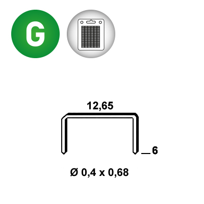 Agrafes VS-06 mm galva blister