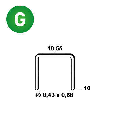 Staples VZ-10 galv.