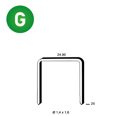 Staples WC-25 galv. ctd