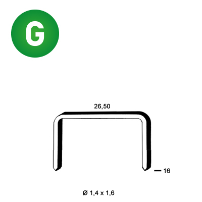 Staples WS-16 galv. ctd